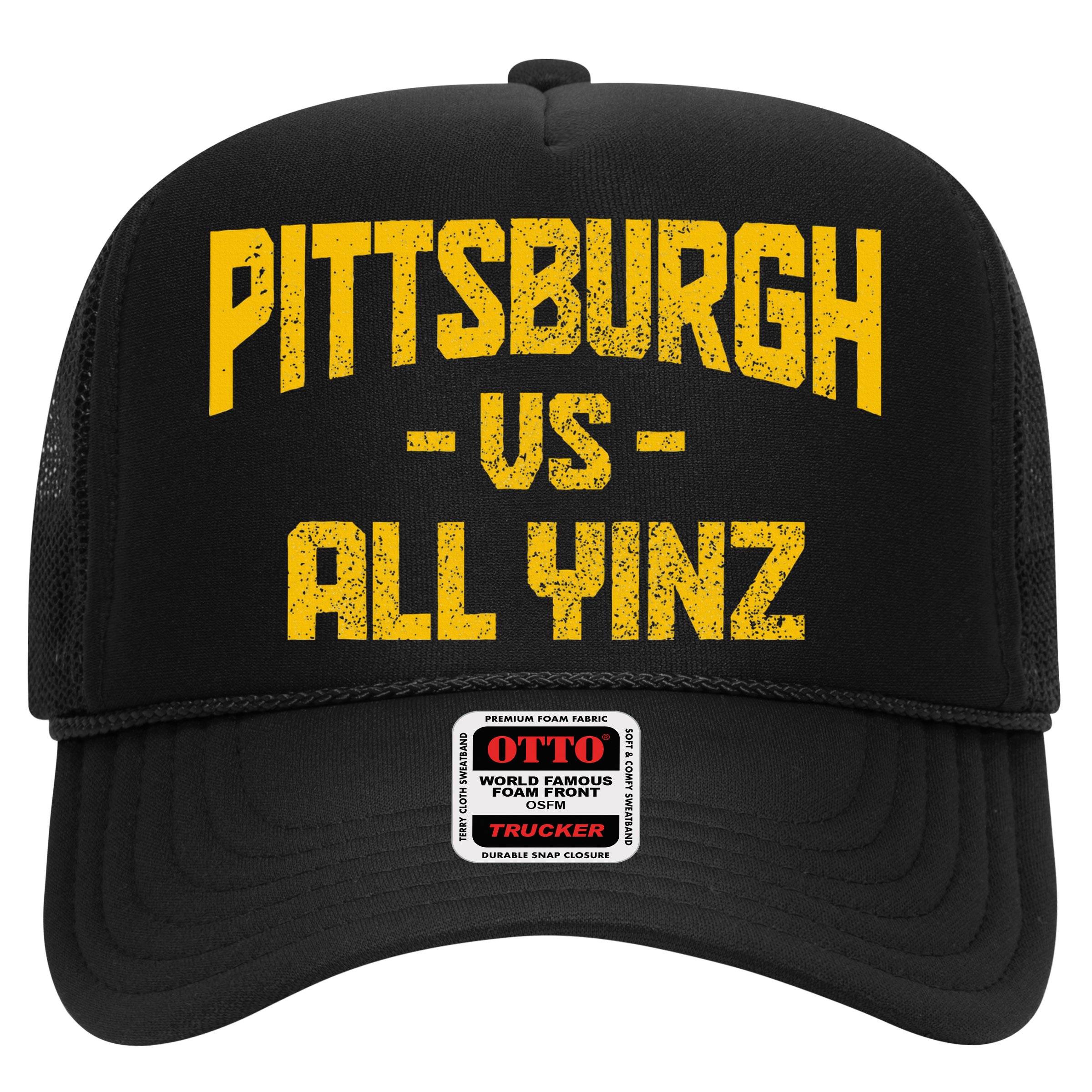 Pittsburgh Pennsylvania Map Yinz Vintage Pride Funny Yinzer Trucker Hat
