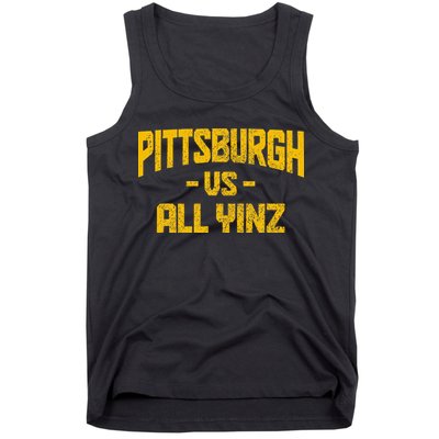 Pittsburgh Pennsylvania Map Yinz Vintage Pride Funny Yinzer Tank Top