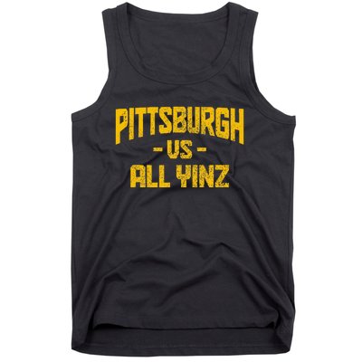 Pittsburgh Pennsylvania Map Yinz Vintage Pride Funny Yinzer Tank Top