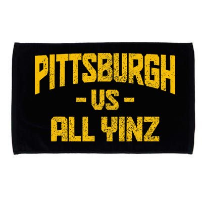 Pittsburgh Pennsylvania Map Yinz Vintage Pride Funny Yinzer Microfiber Hand Towel