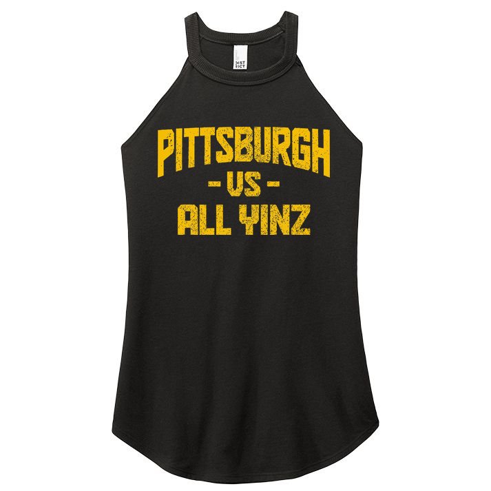 Pittsburgh Pennsylvania Map Yinz Vintage Pride Funny Yinzer Women's Perfect Tri Rocker Tank