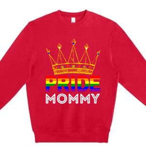 Pride Proud Mommy Mom Funny Lgbtqia Gay Lesbian Gift Premium Crewneck Sweatshirt