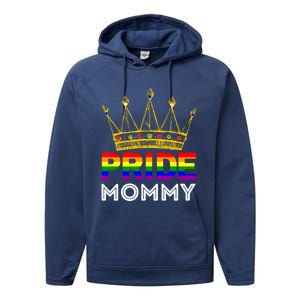 Pride Proud Mommy Mom Funny Lgbtqia Gay Lesbian Gift Performance Fleece Hoodie