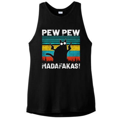 PEW PEW MADAFAKAS Ladies PosiCharge Tri-Blend Wicking Tank