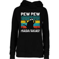 PEW PEW MADAFAKAS Womens Funnel Neck Pullover Hood