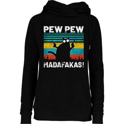 PEW PEW MADAFAKAS Womens Funnel Neck Pullover Hood