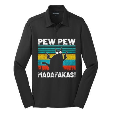 PEW PEW MADAFAKAS Silk Touch Performance Long Sleeve Polo