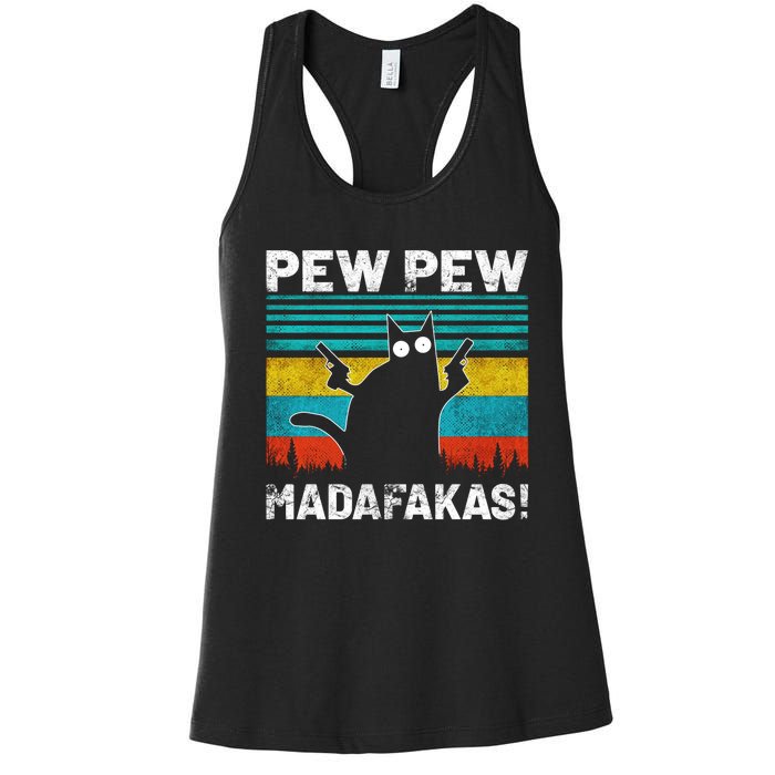 PEW PEW MADAFAKAS Women's Racerback Tank