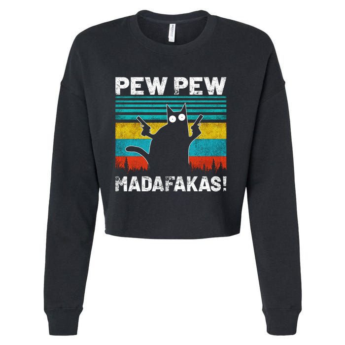 PEW PEW MADAFAKAS Cropped Pullover Crew