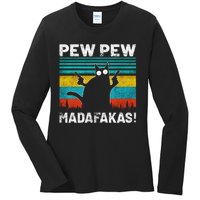 PEW PEW MADAFAKAS Ladies Long Sleeve Shirt