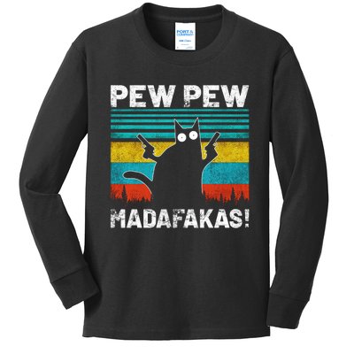 PEW PEW MADAFAKAS Kids Long Sleeve Shirt