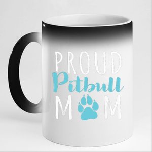 Proud Pitbull Mom Funny Gift Dog Lover Shirt 11oz Black Color Changing Mug