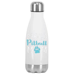 Proud Pitbull Mom Funny Gift Dog Lover Shirt Stainless Steel Insulated Water Bottle