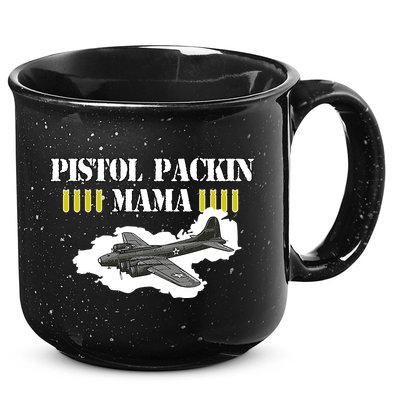 Pistol Packin Mama Aircraft Vintage 15oz Campfire Ceramic Mug