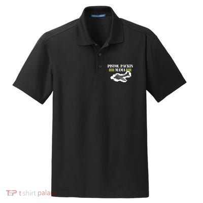 Pistol Packin Mama Aircraft Vintage Dry Zone Grid Polo