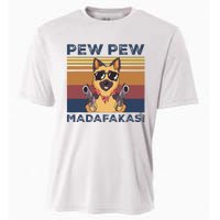 Pew Pew Madafakas Funny German Shepherd Lover Vintage Gift Cooling Performance Crew T-Shirt