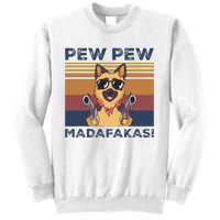 Pew Pew Madafakas Funny German Shepherd Lover Vintage Gift Sweatshirt