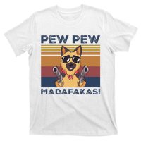 Pew Pew Madafakas Funny German Shepherd Lover Vintage Gift T-Shirt