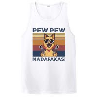 Pew Pew Madafakas Funny German Shepherd Lover Vintage Gift PosiCharge Competitor Tank