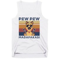 Pew Pew Madafakas Funny German Shepherd Lover Vintage Gift Tank Top