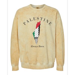 Palestine Palestine Map Free Palestine Colorblast Crewneck Sweatshirt