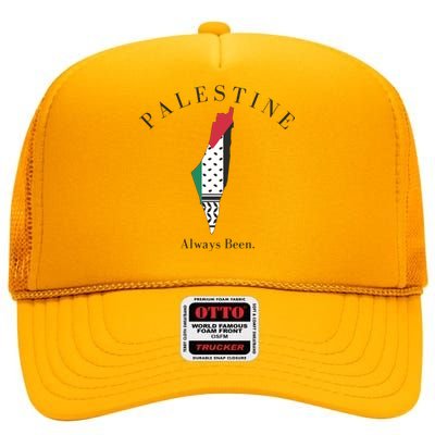 Palestine Palestine Map Free Palestine High Crown Mesh Back Trucker Hat