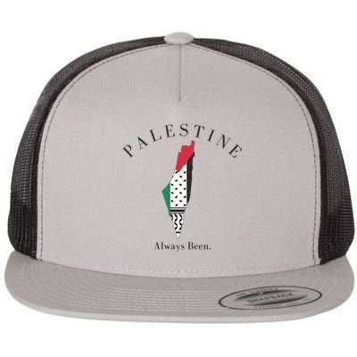 Palestine Palestine Map Free Palestine Flat Bill Trucker Hat