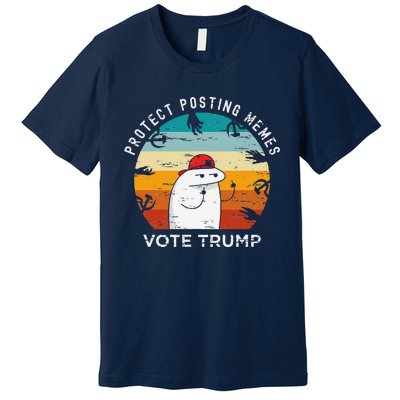 Protect Posting Memes Vote Trump 2024 Save Memes Funny Premium T-Shirt