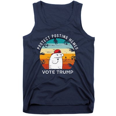 Protect Posting Memes Vote Trump 2024 Save Memes Funny Tank Top