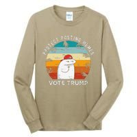 Protect Posting Memes Vote Trump 2024 Save Memes Funny Tall Long Sleeve T-Shirt