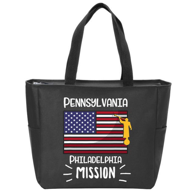 Pennsylvania Philadelphia Mormon Lds Mission Missionary Gift Zip Tote Bag