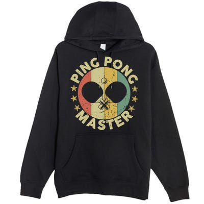 Ping Pong Master Champion Table Tennis Coach Paddle Player Premium Pullover Hoodie