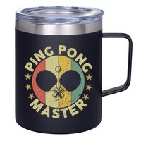 Ping Pong Master Champion Table Tennis Coach Paddle Player 12oz Stainless Steel Coffee Mug