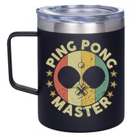 Ping Pong Master Champion Table Tennis Coach Paddle Player 12oz Stainless Steel Coffee Mug