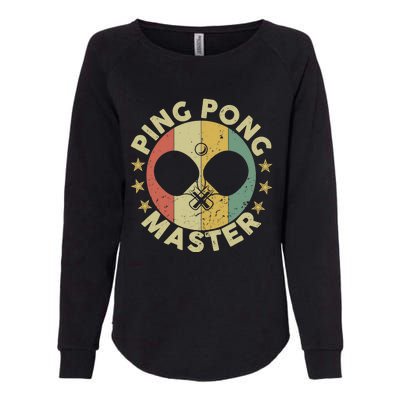 Ping Pong Master Champion Table Tennis Coach Paddle Player Womens California Wash Sweatshirt