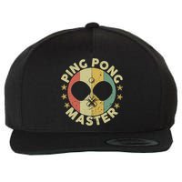 Ping Pong Master Champion Table Tennis Coach Paddle Player Wool Snapback Cap
