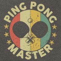 Ping Pong Master Champion Table Tennis Coach Paddle Player Cotton Canvas Backpack
