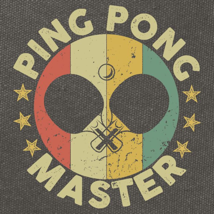 Ping Pong Master Champion Table Tennis Coach Paddle Player Cotton Canvas Backpack