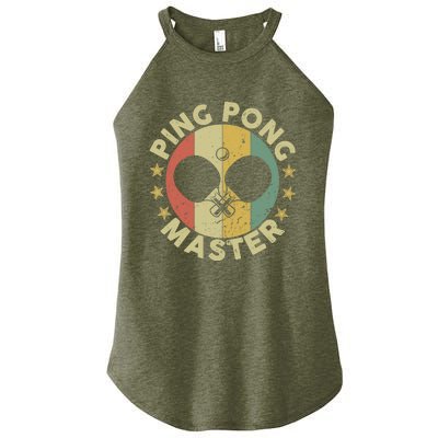 Ping Pong Master Champion Table Tennis Coach Paddle Player Women's Perfect Tri Rocker Tank