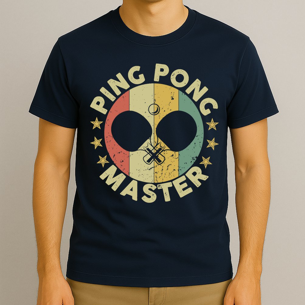 Ping Pong Master Champion Table Tennis Coach Paddle Player T-Shirt