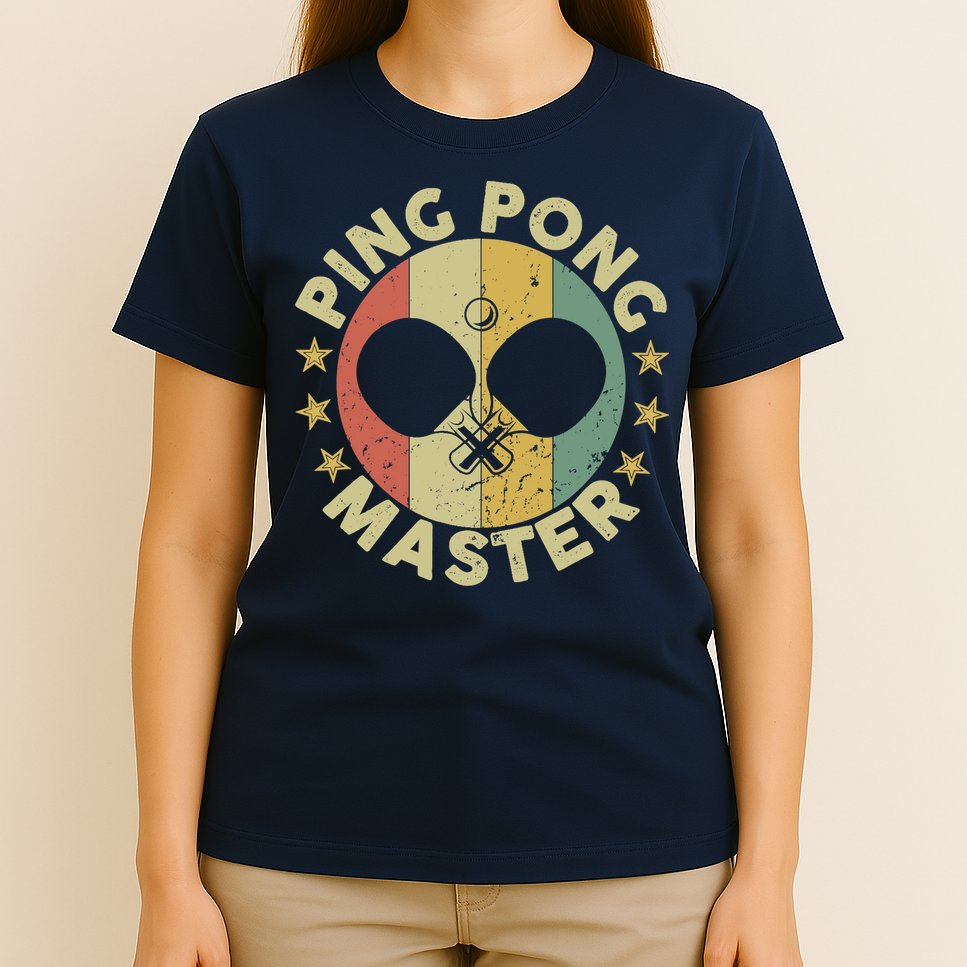 Ping Pong Master Champion Table Tennis Coach Paddle Player T-Shirt