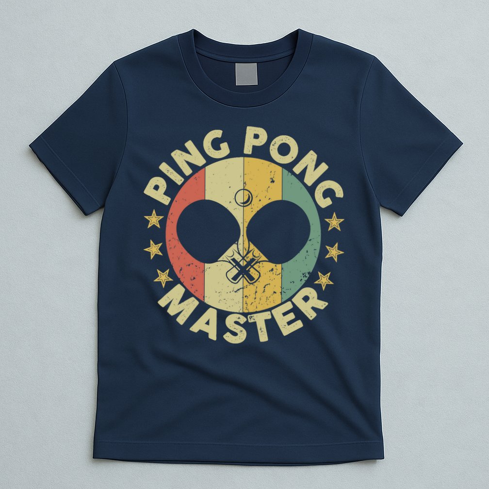 Ping Pong Master Champion Table Tennis Coach Paddle Player T-Shirt