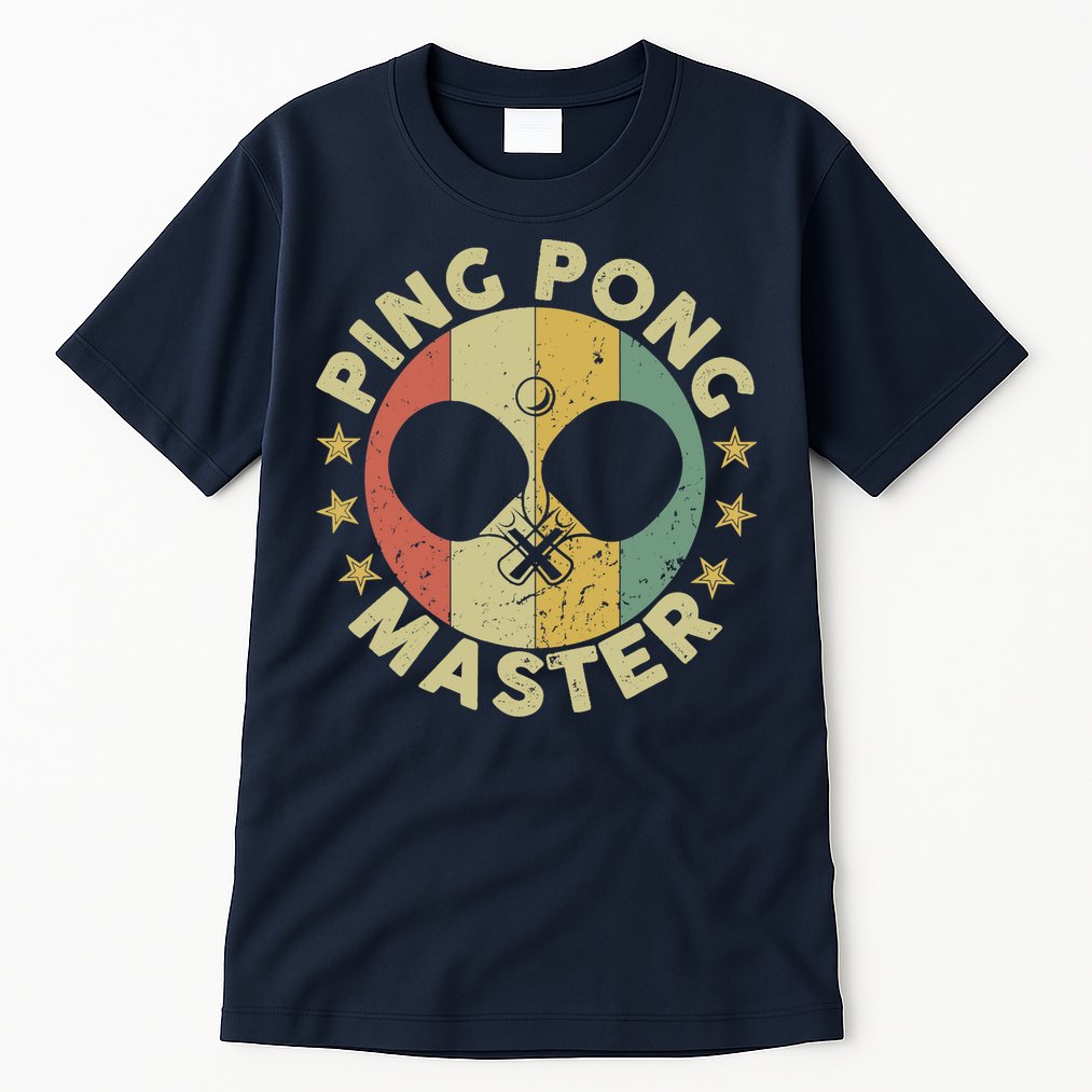 Ping Pong Master Champion Table Tennis Coach Paddle Player Tall T-Shirt