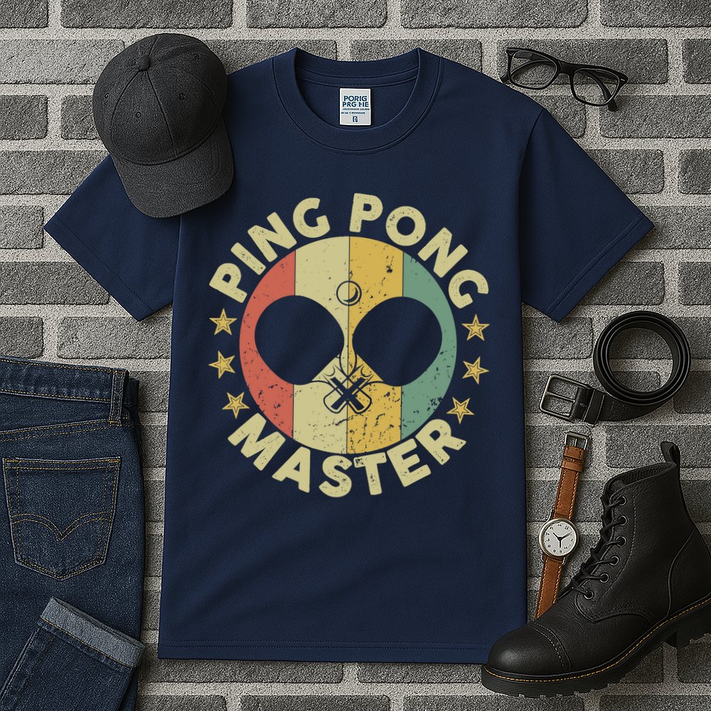 Ping Pong Master Champion Table Tennis Coach Paddle Player Tall T-Shirt