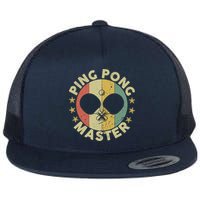 Ping Pong Master Champion Table Tennis Coach Paddle Player Flat Bill Trucker Hat