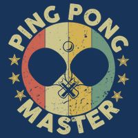 Ping Pong Master Champion Table Tennis Coach Paddle Player Flat Bill Trucker Hat
