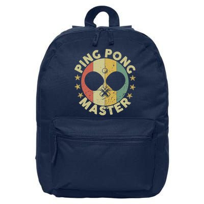 Ping Pong Master Champion Table Tennis Coach Paddle Player 16 in Basic Backpack