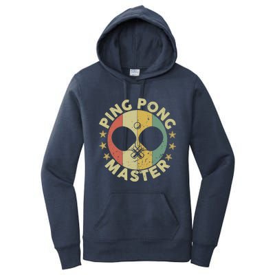 Ping Pong Master Champion Table Tennis Coach Paddle Player Women's Pullover Hoodie