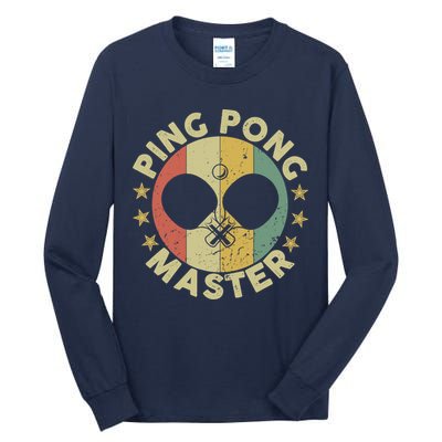 Ping Pong Master Champion Table Tennis Coach Paddle Player Tall Long Sleeve T-Shirt