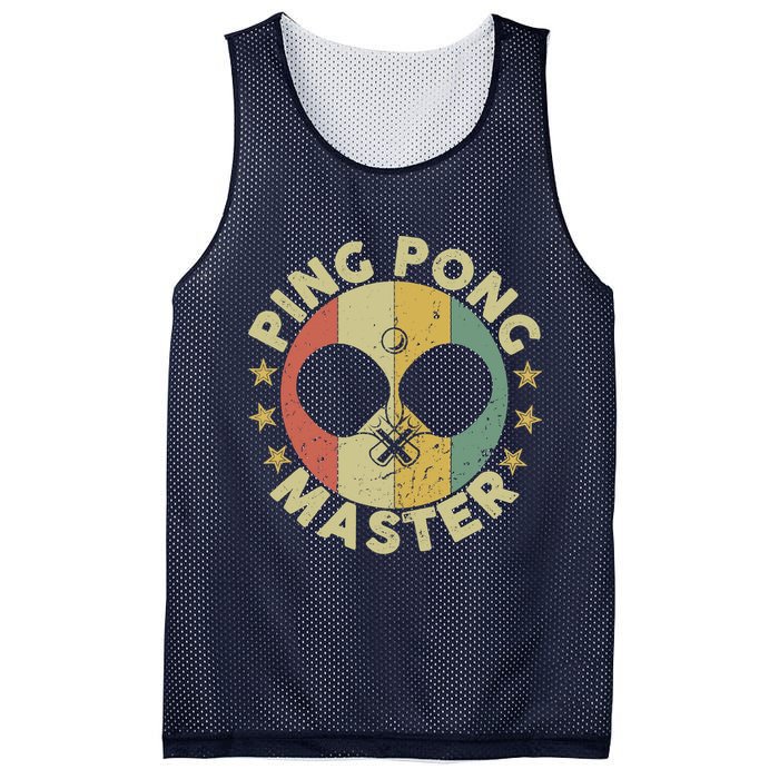 Ping Pong Master Champion Table Tennis Coach Paddle Player Mesh Reversible Basketball Jersey Tank